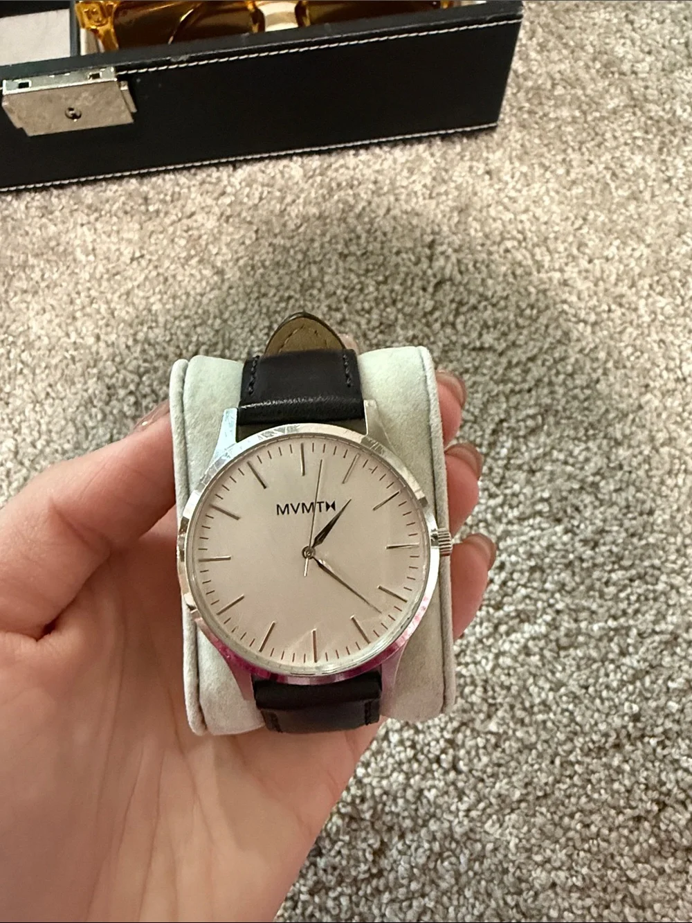 MVMT Men's Minimalist Watch in Silver and Black